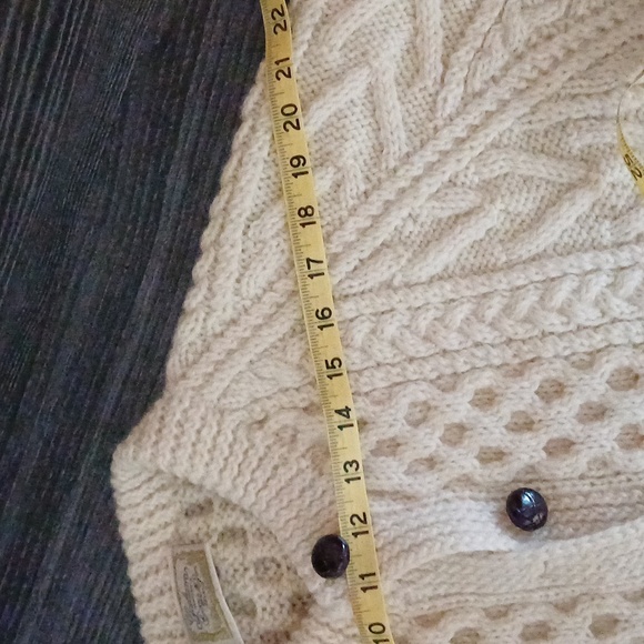 Gaeltarra Handknit County Mayor Ireland Wool Cardigan St. Patricks Day 40" - Picture 6 of 16